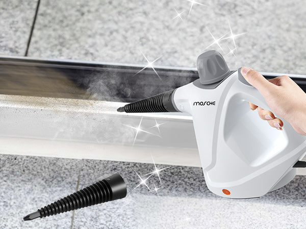 Multi-Surface Handheld Steam Cleaner with 11-Pieces Accessories, 15.2OZ All Natural Pressurized Steamer for Cleaning, Multipurpose Steam Cleaner for Home to Clean Dirt, Grout, Tile, Grease and More